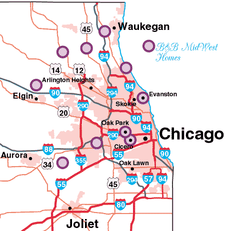 Clickable Chicago Area Map